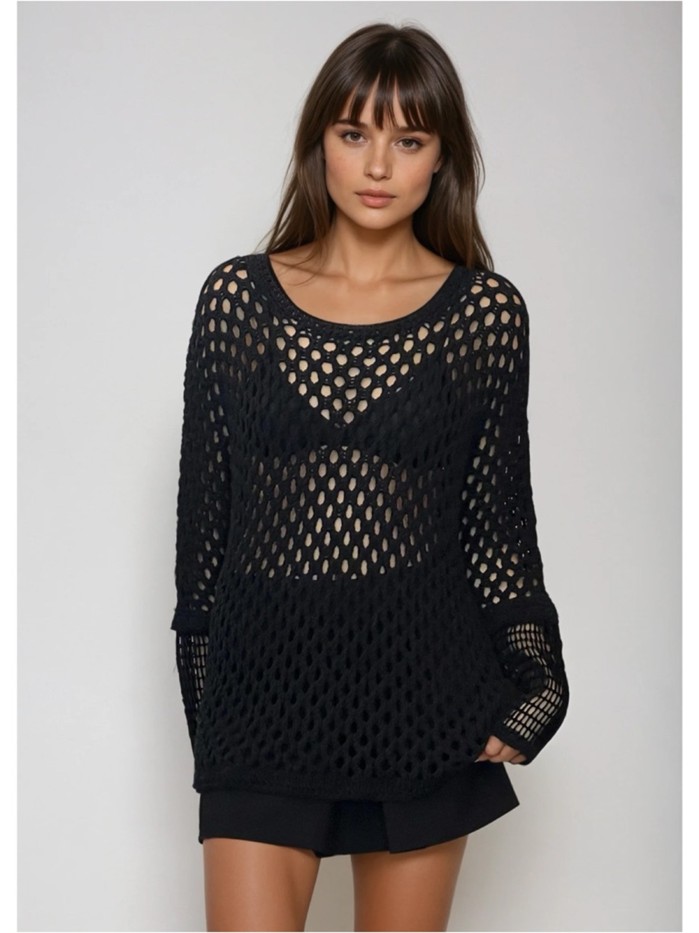 Yigal Azrouel Cochet Open Knit Sweater
